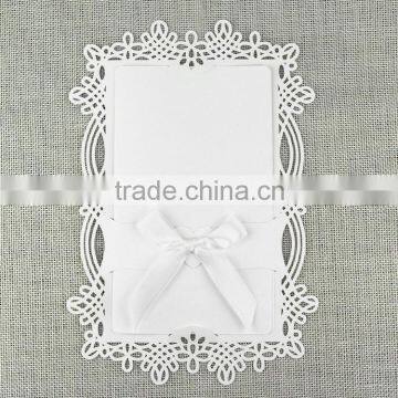 Royal Lining For White Elegant Laser Cut Wedding Invitations photo-2