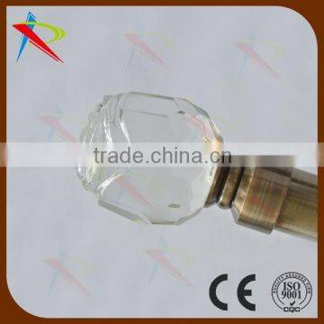 XC Metal crystal finials curtain pole supply