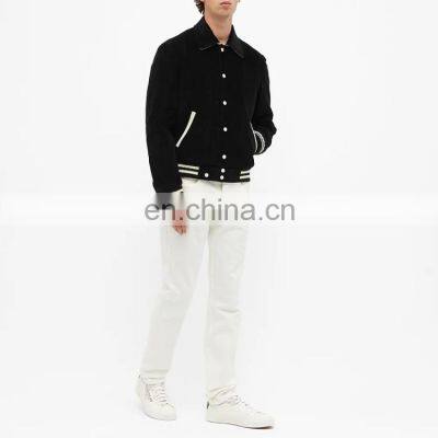 100% Polyester Satin Varsity Bomber Baseball Winter Jacket Woodland Men Jacket photo-2