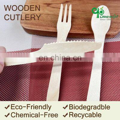 Yada Eco - Friendly Disposable Wooden Case Steak Take Away Spoon Knife And Fork Set Wooden Disposable Cutlery photo-5