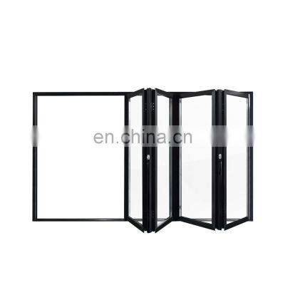 Soundproof Tempered Glass Low-E High Quality Cheap Price Aluminum Bifold Window Aluminum Folding Door photo-3