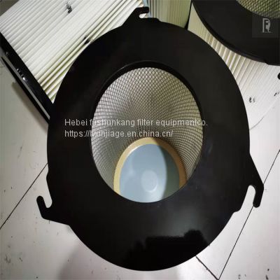 Polyester fiber PTFE hook three-jaw flange disc filter cartridge-Fushunkang