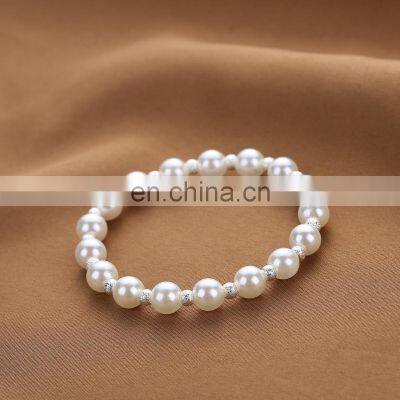 2022 New Imitation Pearls Couple Bracelet Men Fashion Handmade Toggle Clasp Bead Bracelet For Men Jewelry Gift