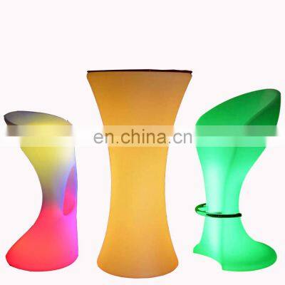 wireless illuminated party bar table modern glowing coffee shop led chair plastic party bar tables hookah lounge furniture