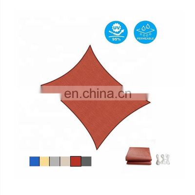 Outdoor garden balcony screen fence shade sail dark red waterproof shade net