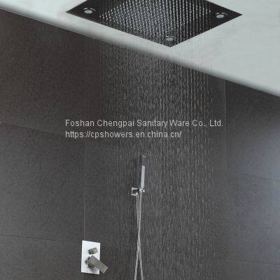 Stainless Steel Shower Set With Rainfall LED Shower Head Handheld Showerhead photo-2