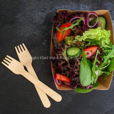 Biodegradable Cutlery Natural Wood /Birch Wooden Disposable Cutlery Set Spoon Fork Knife(1000/Case) photo-2