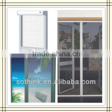 fiberglass window screen with black,grey and white