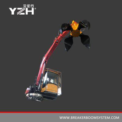 Stationary boom breaker