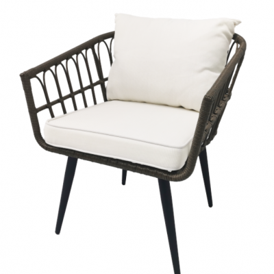 50% OFF Guangzhou Factory Clearance Sale Aluminium Frame Bistro Patio 3pcs Set With Olefin Cushions Garden Chatting Set photo-2