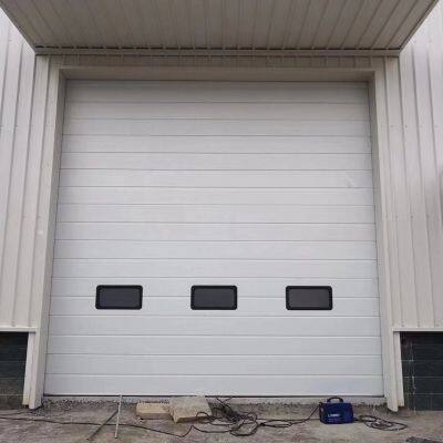 Customizable Modern Designed Automatic Sectional Garage Door with Torsion Spring Industrial Lifting Door Waterproof Feature