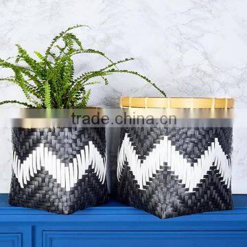 High quality best selling eco-friendly Chevron Bamboo Baskets from Vietnam