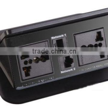 Multi function hidden vertical hotel socket