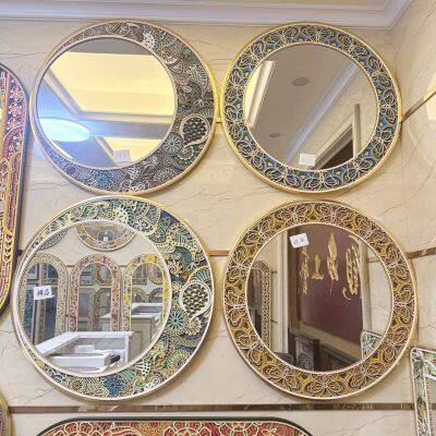 Hualun Guanse China Wholesale Wood Carving Decorative Mirror Luxury Hotel Wall Mirror for Middle East Project OEM Factory photo-3