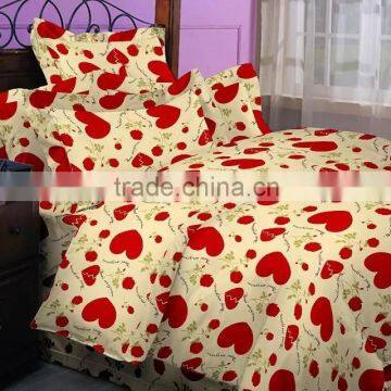 Wedding Microfiber Fabric Bed Sheet Set