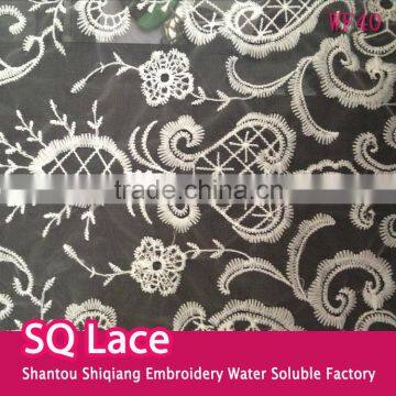 Whole Sale Special Lace Accessory Design Polyester Fabric Organdy Embroidery Full Lace for Garment
