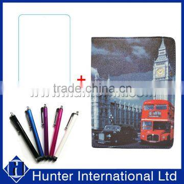 Bundlekit With Screen Guard London Bus Design Tablet Case