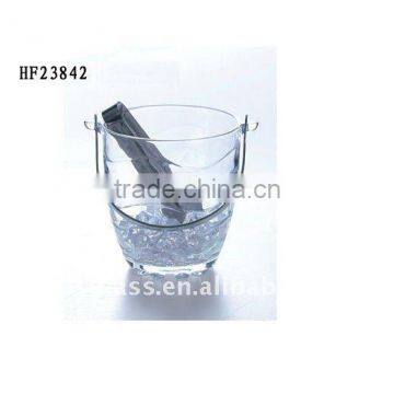 glass ice bucket, ice bucket, glass ice barrel, glassware