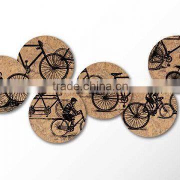 custom cork drink coaster