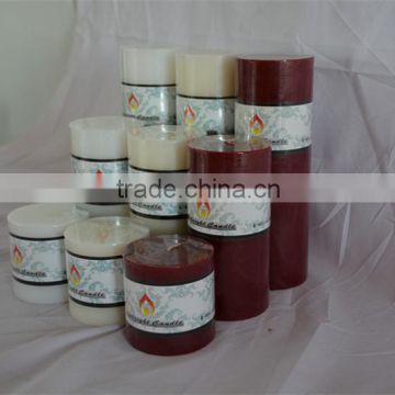 White pillar candle for religious praying activities