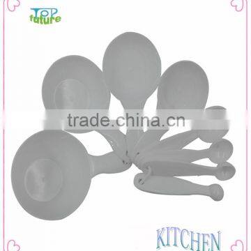 New-style 8pcs/set Plastic White Measuring Spoon