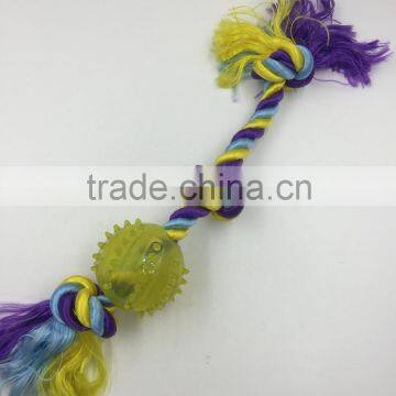 Pet Product Cotton Rope Rubber Ball Toy for Dog