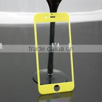 silk print 2.5D full size tempered glass screen protector plasma spraying anti-finger print for iphone 6/6s