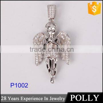 Christmas Gift Pendant Angel Neacklace 925 Silver Pendant Wholesale