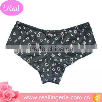 Simple Elegant Muti-pattern Black Women Bra Panty/boyshorts/underpants photo-5