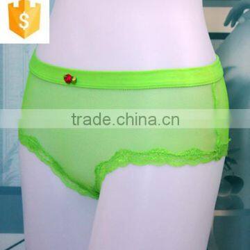 High Quality Soft Young Girls Underwear Lace Sexy Mesh Panty photo-4