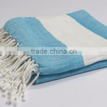 Custom cotton beach towel quality peshtemal India made fouta latest design