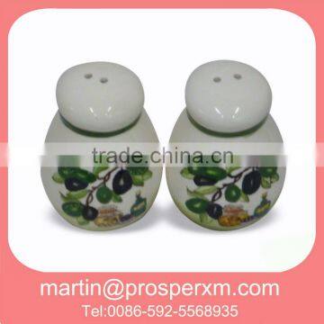 ceramic salt pepper shaker bottle caps