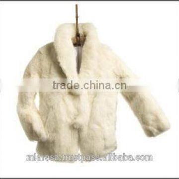 WHITE BABY ALPACA FUR COAT