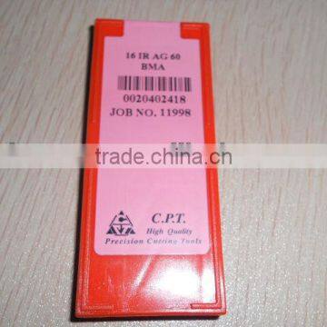 16IR carbide insert for THREADING TOOLS