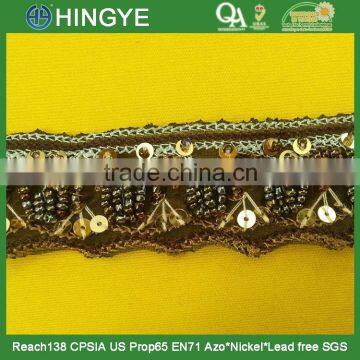 High Quality Fashion Beaded Trim With Seed Beads for Clothing M101 photo-2