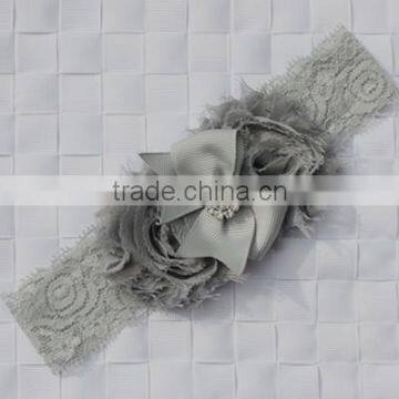 Fashion Baby Lace Flower Headband Infant Headband Toddler Headband Navy Blue Headband Baby Flower Hair Band Wh-1738 photo-4