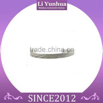 Stainless steel bangle wholesale plain engraved round bracelet