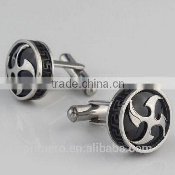 PRIMERO 2015 Jewelry Acorn Cufflinks Titanium Steel Cufflinks Epoxy Great Wall Pattern Plating Cufflinks High Quality Cufflinks photo-2