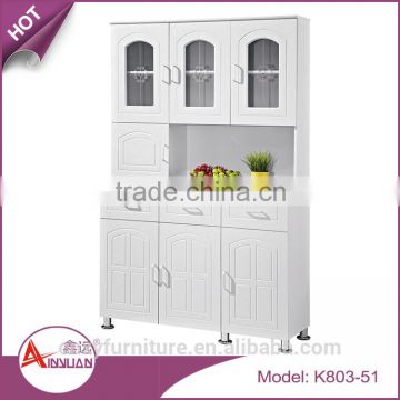 Chinese dining room furniture modern kitchen cabinet cheap white MDF wooden sideboard with drawers