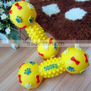 best made toys dog-dumbbell with bone print.pet toys,pet supply,colorful dumbbell toy