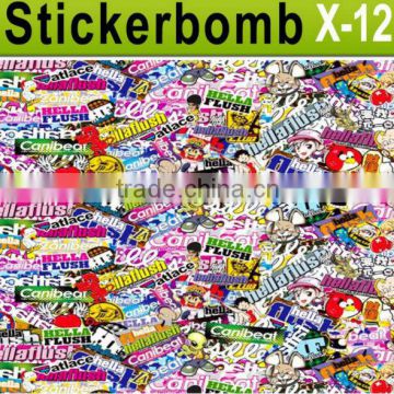 Bomb vinyl sticker for car X-12 size 1.52*30m