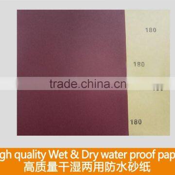 Wet & Dry waterproof paper for smoothing of automotive bodies ideal for hand tooling on paints in general on wood plastic