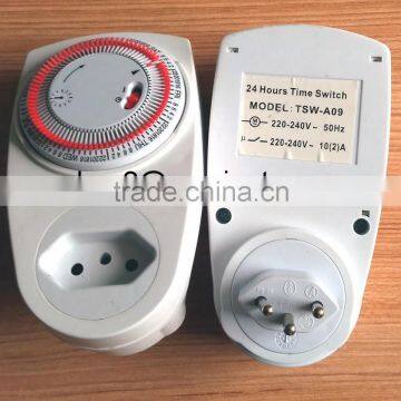 TSW-A09 24 hours changeable socket timer plug socket timer mechanical programmable socket timer