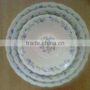 Daily Use White Ceramic Porcelain Soup Plate / Round Ceramic Porcelain Deep Plate