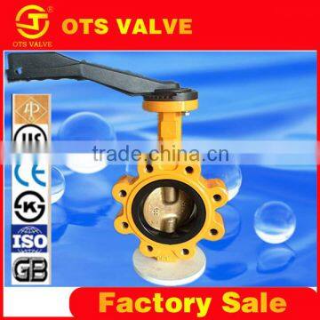 BV-DS043 standard and nonstandard 6 inch no pin lug type butterfly valve