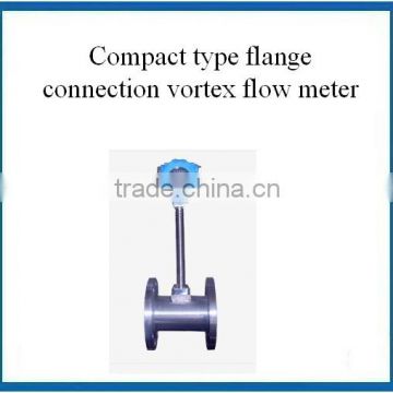 Compact design flange connection Vortex flowmeter with digital display