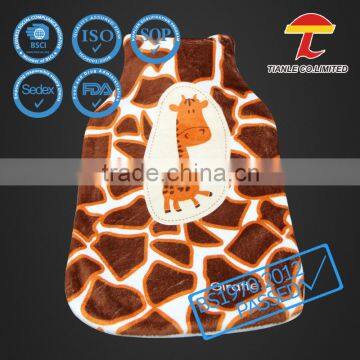 Giraffe printing cover plush hot water bag