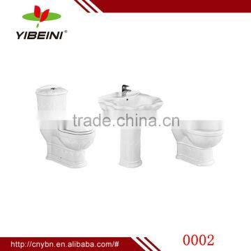 ceramic sanitary ware embossed bathrooms suite make in china