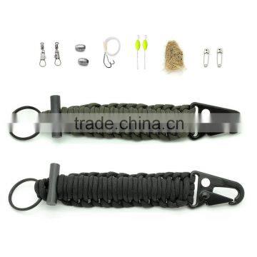 wholesale new camping 550 Type III 7 strand Mil-Spec Paracord Keychain Survival Kit