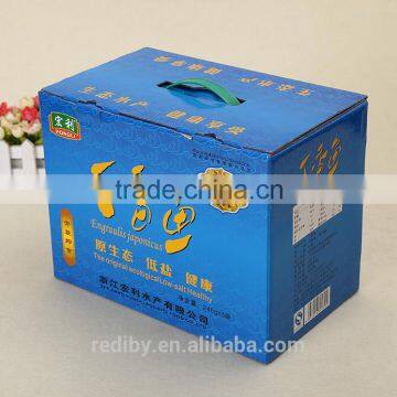 Colorful Paper Printed Package Shipping Corrugated Custom Box Printing With Handle